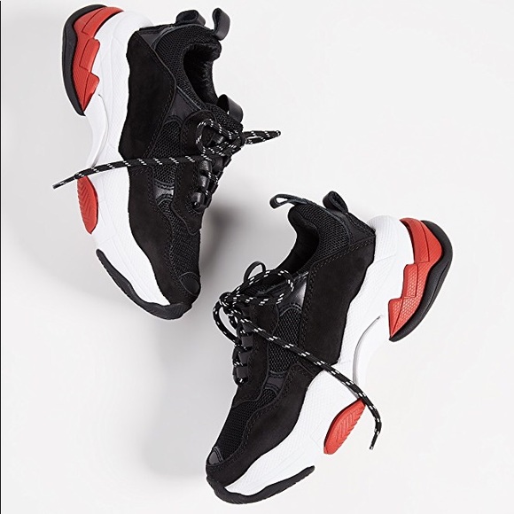 Jeffrey Campbell Shoes - Jeffrey Campbell lo-fi chunky sneakers red black